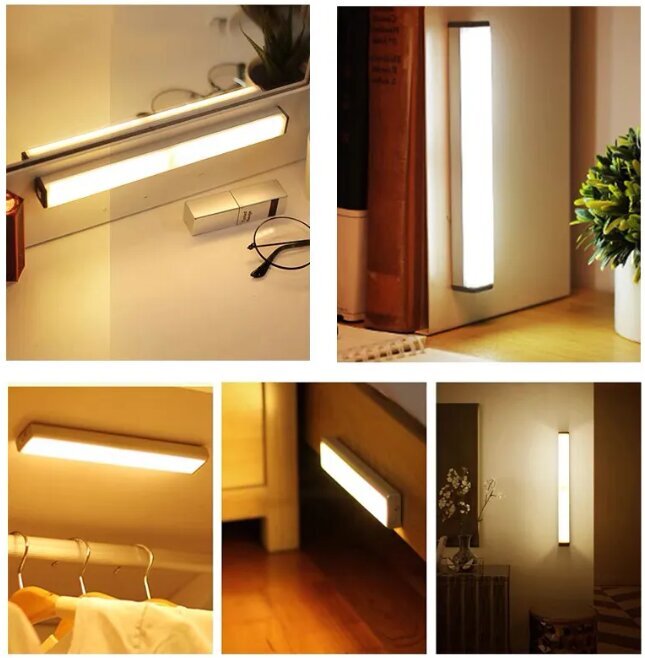 Langaton LED-valo liiketunnistimella (valkoinen), 10 cm, 6 LED hinta ja tiedot | Upotettavat valaisimet ja LED-valaisimet | hobbyhall.fi