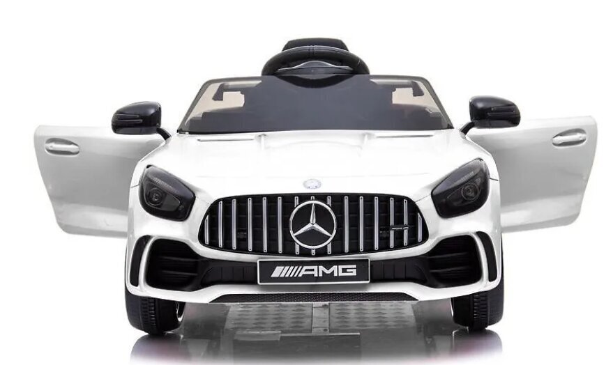 Mercedes GTR AMG 12V Yksipaikkainen sähköauto, valkoisen värinen hinta ja tiedot | Lasten sähköautot | hobbyhall.fi