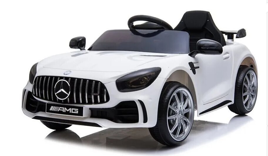 Mercedes GTR AMG 12V Yksipaikkainen sähköauto, valkoisen värinen hinta ja tiedot | Lasten sähköautot | hobbyhall.fi