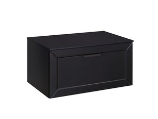 Besco Dexa 60 Slim Black kylpyhuoneen kaappi tasolla ja mustan värisellä vetimellä hinta ja tiedot | Kylpyhuonekaapit | hobbyhall.fi