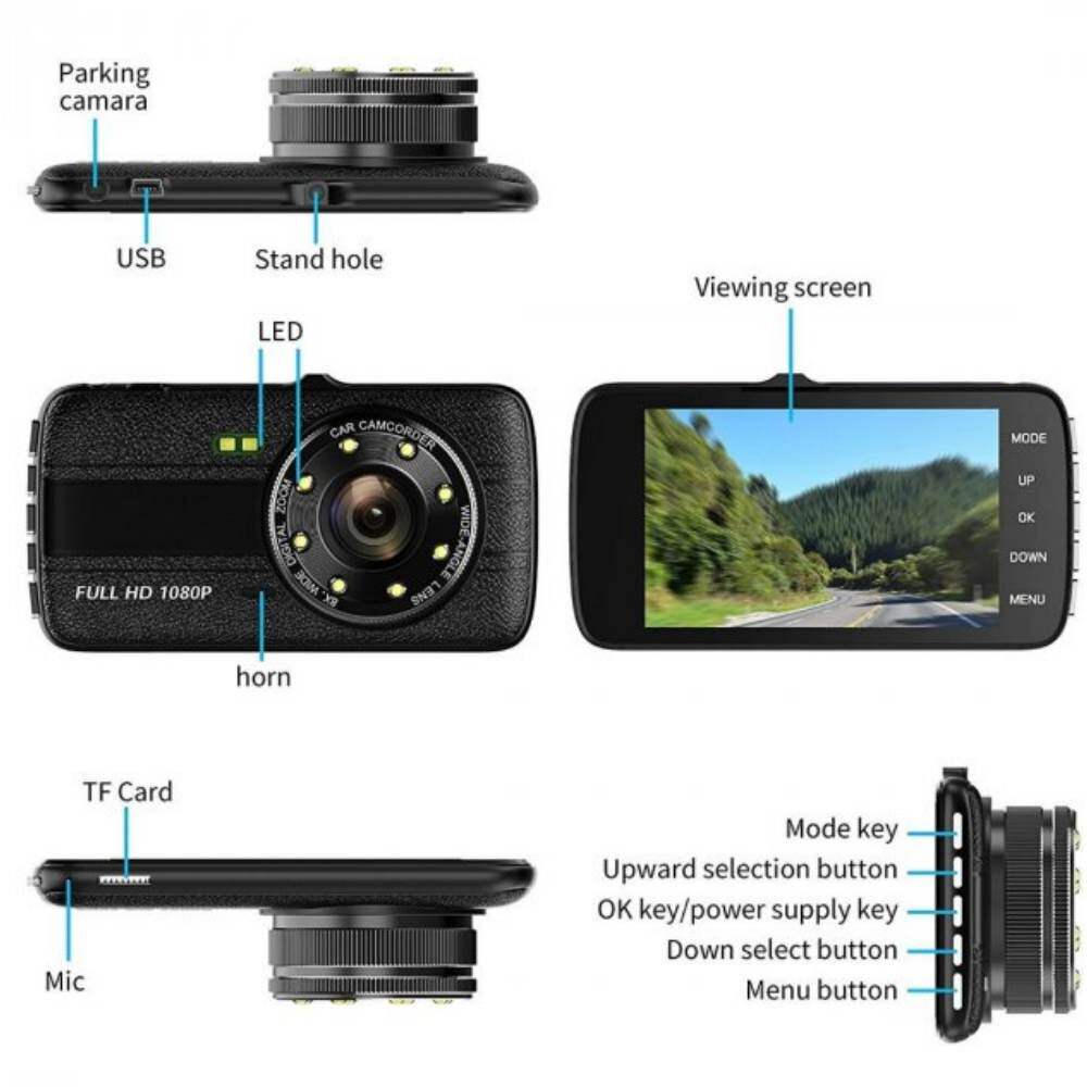 Videonauhuri Berimax Y3, 2 kameraa hinta ja tiedot | Autokamerat | hobbyhall.fi