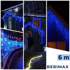 Jouluvalot jääpuikko Berimax 120 LED 6 m, sininen hinta ja tiedot | Jouluvalot | hobbyhall.fi