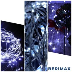 Jouluvalot Berimax 100 LED, kylmä valkoinen hinta ja tiedot | Jouluvalot | hobbyhall.fi