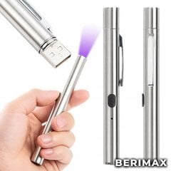 Kynän muotoinen taskulamppu UV LEDillä ja USB-liitännällä Berimax S-1002 hinta ja tiedot | Berimax Kodin remontointi | hobbyhall.fi