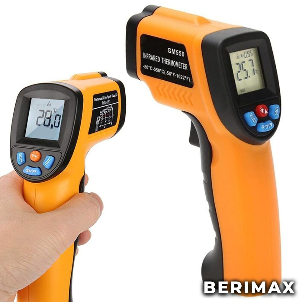 Kosketukseton lämpömittari Berimax G1630 -50 +550° hinta ja tiedot | Käsityökalut | hobbyhall.fi