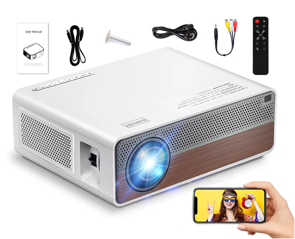 Projektori Full HD 4K 9200lm Zenwire Q9 hinta ja tiedot | Projektorit | hobbyhall.fi