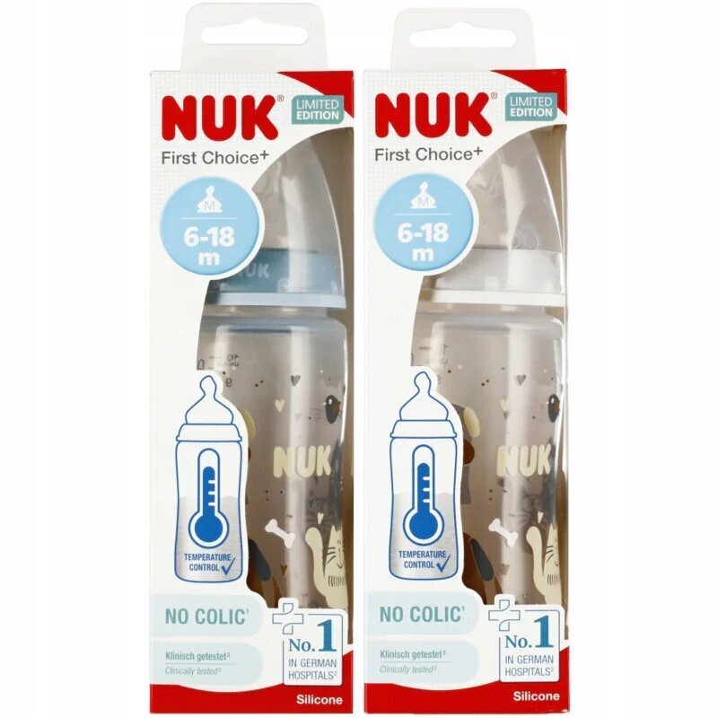 Tuttipullo NUK 216007, 6-18 kuukautta, 300 ml hinta ja tiedot | Tuttipullot ja tarvikkeet | hobbyhall.fi