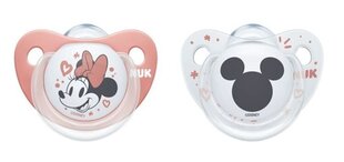 Silikonitutti NUK Disney 1125, 0-6kk, 2kpl hinta ja tiedot | Tutit | hobbyhall.fi