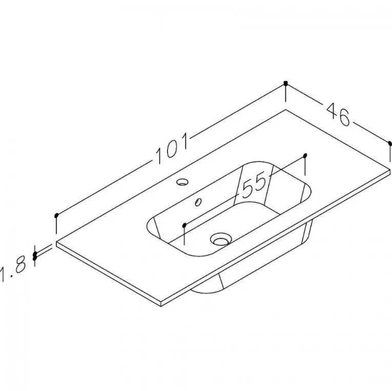 Kylpyhuonekaappi Kamė City 100, pesualtaalla TE46 101, musta/valkoinen hinta ja tiedot | Kylpyhuonekaapit | hobbyhall.fi