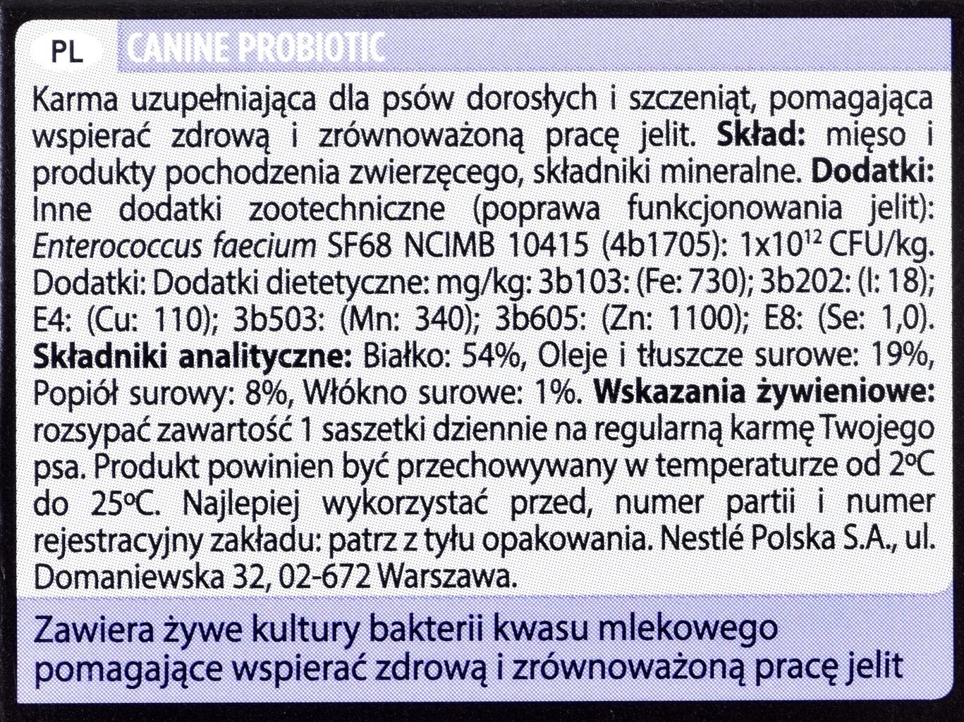 Ravintolisä koirille pusseissa Purina Fortiflora, 30 kpl hinta ja tiedot | Koiran terveys ja hyvinvointi | hobbyhall.fi