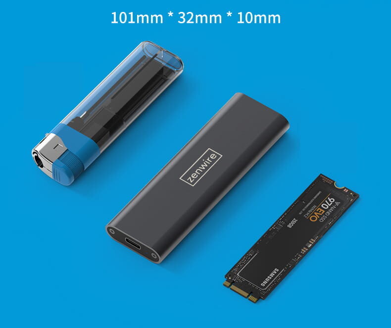 Sovitin M.2 SSD-paikka USB-C m2 SATA-kotelo Zenwire hinta ja tiedot | Ulkoisten kovalevyjen kotelot | hobbyhall.fi