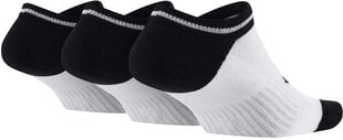 Nike Sukat Nsw Womens - 3 Ppk Striped No Sh White Black hinta ja tiedot | Naisten sukat | hobbyhall.fi