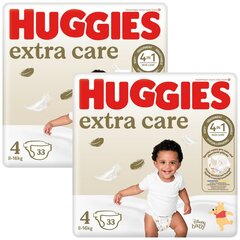 Huggies vaipat Extra Care 4 8-14 kg 66 kpl hinta ja tiedot | Vaipat | hobbyhall.fi
