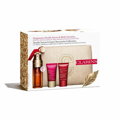 Kasvokosmetiikka lahjasetti Clarins Double Serum & Super Restorative naisille: seerumi, 50 ml + voide 50 ml + 15 ml hinta ja tiedot | Kasvovoiteet | hobbyhall.fi