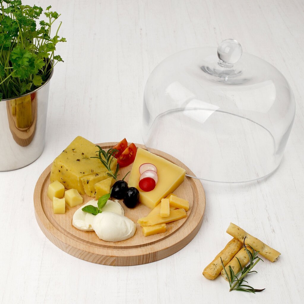 Fackelmann-juustotarjotin kannella, 20 cm. hinta ja tiedot | Astiat | hobbyhall.fi