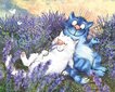 Timanttimaalaus Varvikas - Cats - In Lavender LG275e 40x50 cm hinta ja tiedot | Timanttimaalaukset | hobbyhall.fi