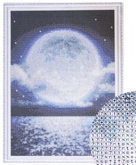 Timanttimaalaus Varvikas - Charming full moon LE132e 30x40 cm hinta ja tiedot | Varvikas - the world of bright… Lelut yli 3-vuotiaille lapsille | hobbyhall.fi