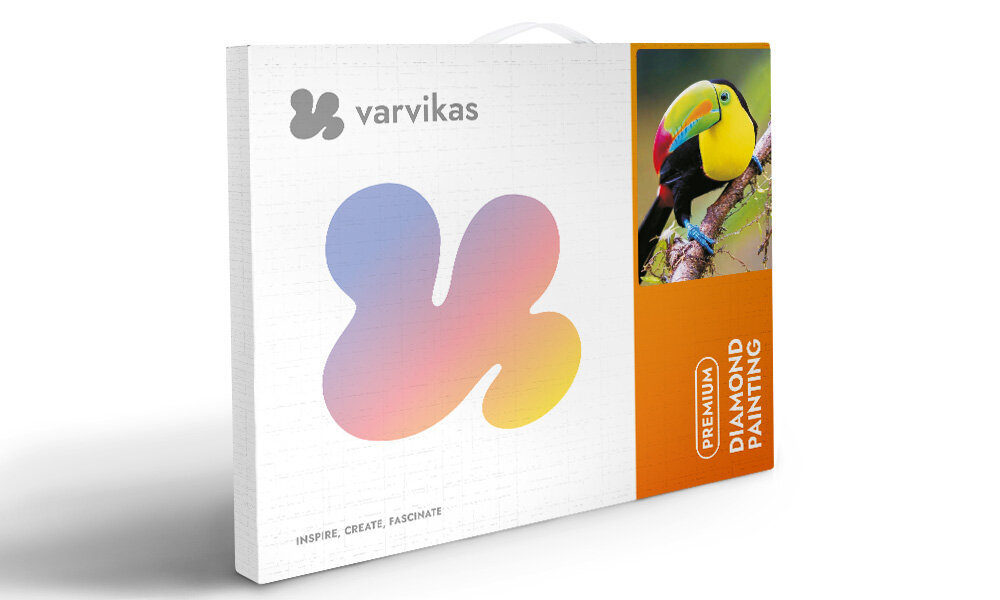 Timanttimaalaus Varvikas - Rainbow toucan LE129e 30x40 cm hinta ja tiedot | Timanttimaalaukset | hobbyhall.fi