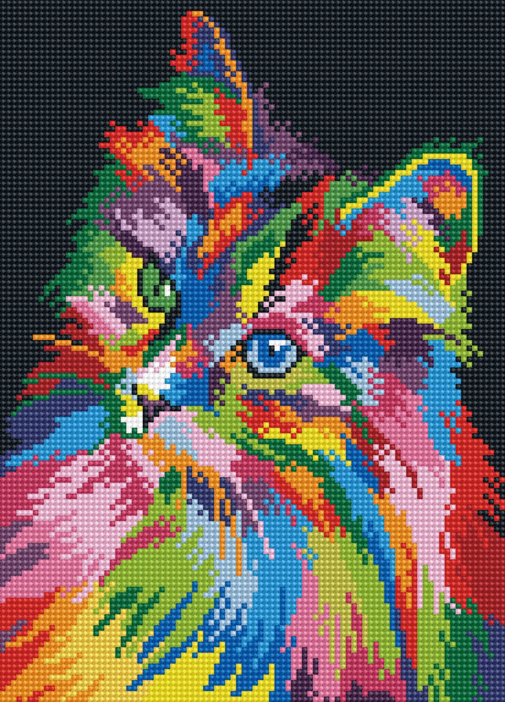 Timanttimaalaus Varvikas - Through the eyes of a cat LE136e 30x40 cm hinta ja tiedot | Timanttimaalaukset | hobbyhall.fi