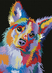 Timanttimaalaus Varvikas - Through the eyes of a corgi LE135e 30x40 cm hinta ja tiedot | Timanttimaalaukset | hobbyhall.fi