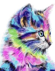 Timanttimaalaus Varvikas - Colorful Kitten LG009e 40x50 cm hinta ja tiedot | Varvikas - the world of bright… Lelut yli 3-vuotiaille lapsille | hobbyhall.fi