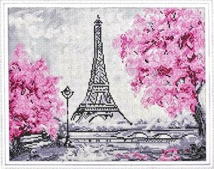 Timanttimaalaus Varvikas - Eiffel Tower in Bloom LG255e 40x50 cm hinta ja tiedot | Timanttimaalaukset | hobbyhall.fi
