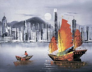Timanttimaalaus Varvikas - Hong Kong by Night LG253e 40x50 cm hinta ja tiedot | Timanttimaalaukset | hobbyhall.fi