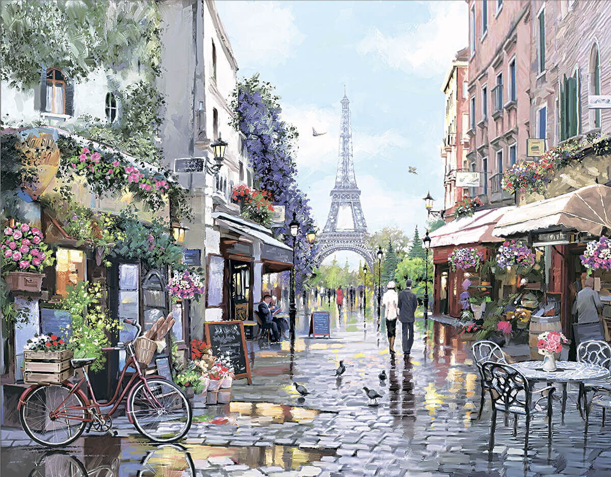 Timanttimaalaus Varvikas - Paris in Spring LG260e 40x50 cm hinta ja tiedot | Timanttimaalaukset | hobbyhall.fi