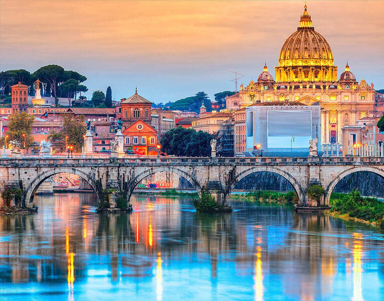 Timanttimaalaus Varvikas - Ponte Sant' Angelo LG193e 40x50 cm