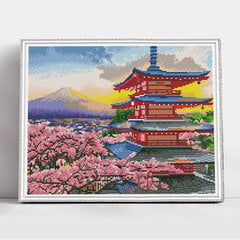 Timanttimaalaus Varvikas - Tokio - Chureito Pagoda LG201e 40x50 cm hinta ja tiedot | Timanttimaalaukset | hobbyhall.fi