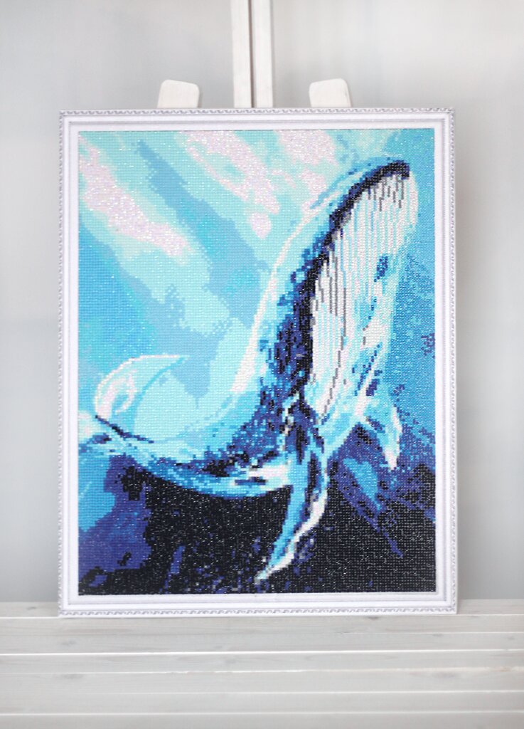 Timanttimaalaus Varvikas - Majestic Whale LG244e 40x50 cm hinta ja tiedot | Timanttimaalaukset | hobbyhall.fi