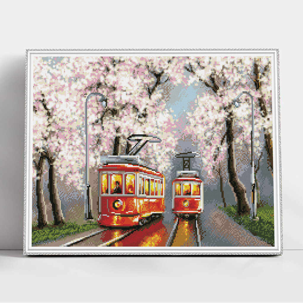 Timanttimaalaus Varvikas - Spring Trams LMC291e 50x65 cm hinta ja tiedot | Timanttimaalaukset | hobbyhall.fi