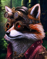 Timanttimaalaus Varvikas - Steampunk racoon LG330e 40x50 cm hinta ja tiedot | Timanttimaalaukset | hobbyhall.fi