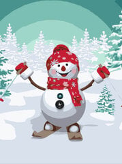 Maalaus numeroiden mukaan TM Varvikas - Skiing Snowman MC1049e 20x30 cm hinta ja tiedot | Maalaa numeroiden mukaan | hobbyhall.fi