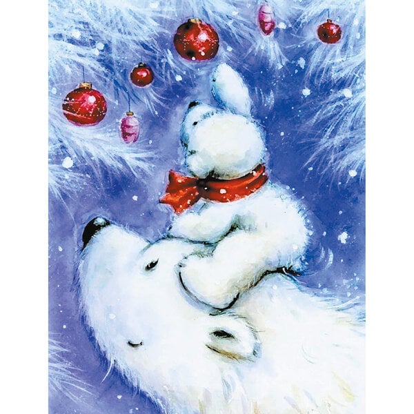 Maalaus numeroiden mukaan TM Varvikas - Happy Polar Bear Family ME1141e 30x40 cm