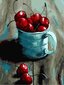 Maalaus numeroiden mukaan TM Varvikas - Cherry in a mug ME1057e 30x40 cm hinta ja tiedot | Maalaa numeroiden mukaan | hobbyhall.fi