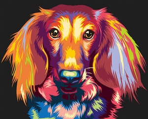 Maalaus numeroiden mukaan TM Varvikas - Through the eyes of a dachshund ME1143e 30x40 cm hinta ja tiedot | Maalaa numeroiden mukaan | hobbyhall.fi