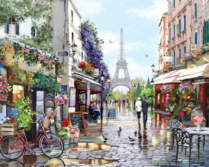 Maalaus numeroiden mukaan TM Varvikas - Paris in Spring MG2206e 40x50 cm hinta ja tiedot | Maalaa numeroiden mukaan | hobbyhall.fi