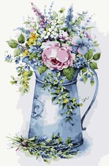 Maalaus numeroiden mukaan TM Varvikas - Romantic bouquet in a watering can MG2104e 40x50 cm hinta ja tiedot | Maalaa numeroiden mukaan | hobbyhall.fi