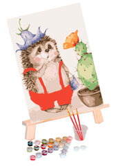 Maalaus numeroiden mukaan TM Varvikas - Surprised Hedgehog MC1074e 20x30 cm hinta ja tiedot | Maalaa numeroiden mukaan | hobbyhall.fi