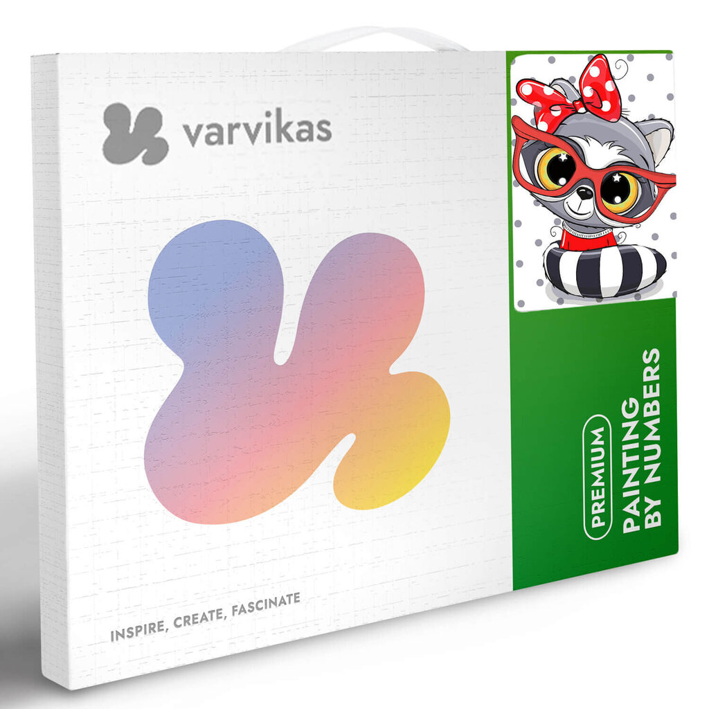 Maalaus numeroiden mukaan TM Varvikas - Baby Raccoon MC1096e 20x30 cm hinta ja tiedot | Maalaa numeroiden mukaan | hobbyhall.fi