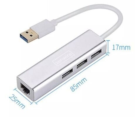 USB Ethernet -sovitin HUB RJ45 LAN-sovitin 2.0 hinta ja tiedot | Adapterit | hobbyhall.fi