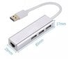 USB Ethernet -sovitin HUB RJ45 LAN-sovitin 2.0 hinta ja tiedot | Adapterit | hobbyhall.fi