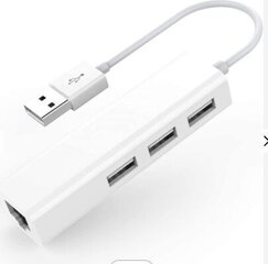 USB Ethernet -sovitin HUB RJ45 LAN-sovitin 2.0 hinta ja tiedot | Adapterit | hobbyhall.fi
