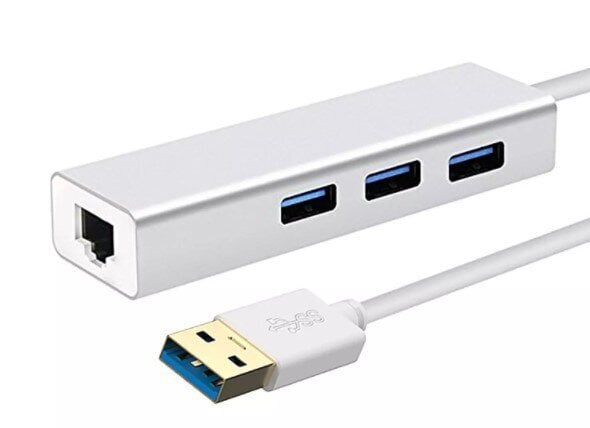 USB Ethernet -sovitin HUB RJ45 LAN-sovitin 2.0 hinta ja tiedot | Adapterit | hobbyhall.fi