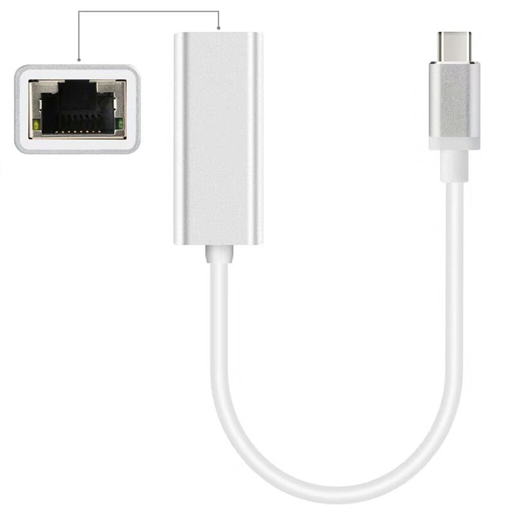 USB-C Fast Ethernet RJ45 -sovitin Zenwire USB A LAN-sovitin hinta ja tiedot | Adapterit | hobbyhall.fi