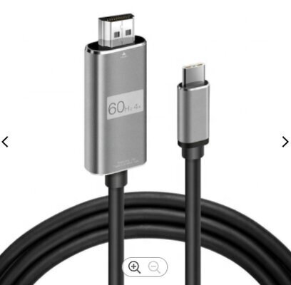 Kaapeli Dapton USB-C 3.1 Type C HDMI 4K 60 Hz MHL 2m hinta ja tiedot | Kaapelit ja adapterit | hobbyhall.fi