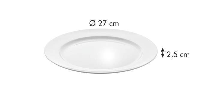 Tescoma-lautanen, 27 cm, valkoinen hinta ja tiedot | Astiat | hobbyhall.fi