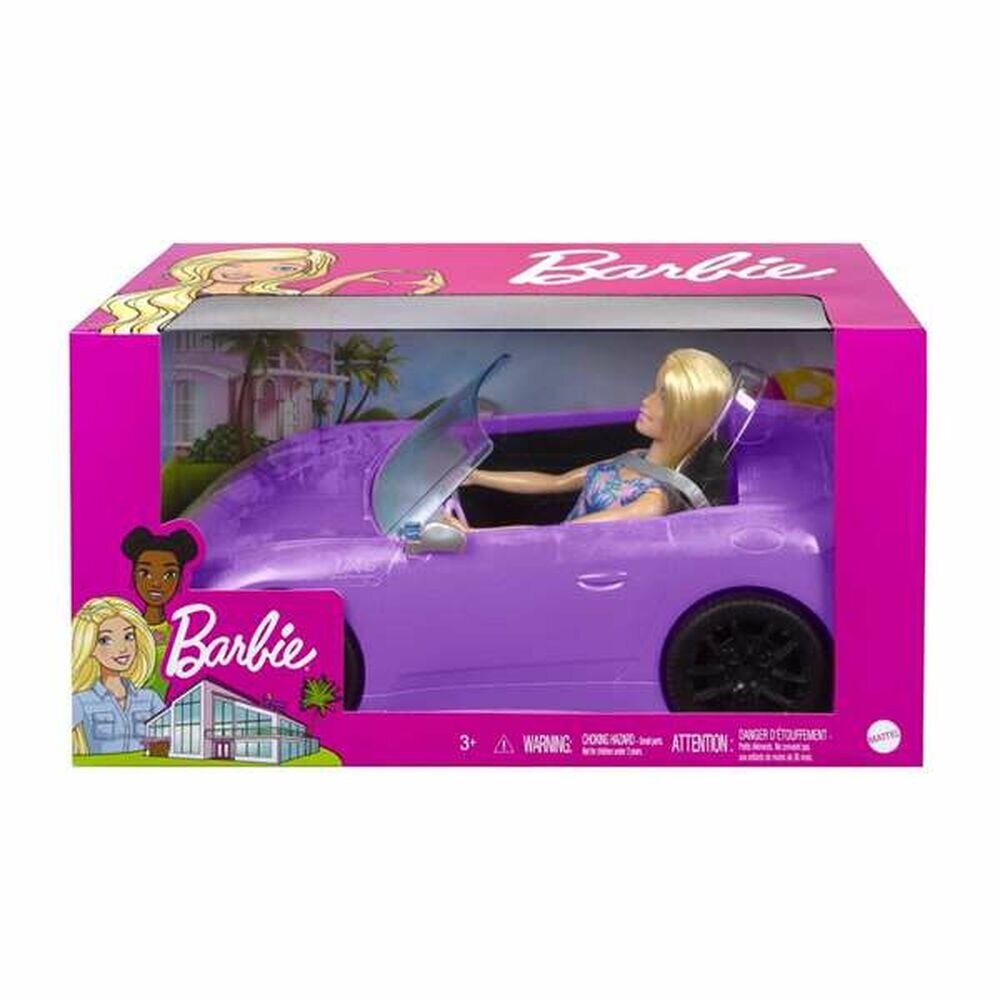 Mattel Barbie nukke ja hänen violetti avoautonsa hinta ja tiedot | Tyttöjen lelut | hobbyhall.fi