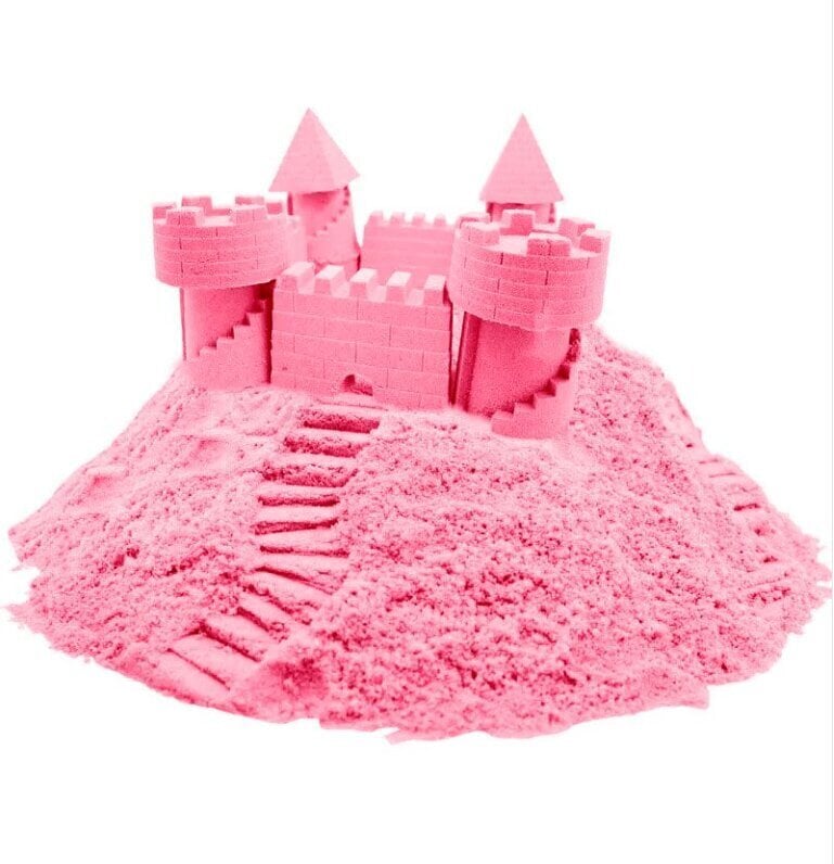 Hiekkalaatikko vaaleanpunaisella kineettisellä hiekalla hinta ja tiedot | Kehittävät lelut | hobbyhall.fi